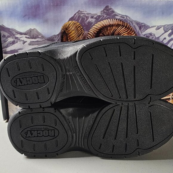 Rocky Men's Oxford Work Shoe Slip Stop Plain Toe 2034 Size 7 EW - Picture 7 of 9